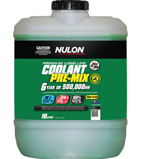 Green Premium Long Life Coolant Premix - Nulon 10L