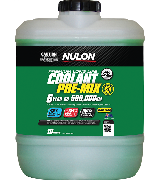 Green Premium Long Life Coolant Premix - Nulon 10L