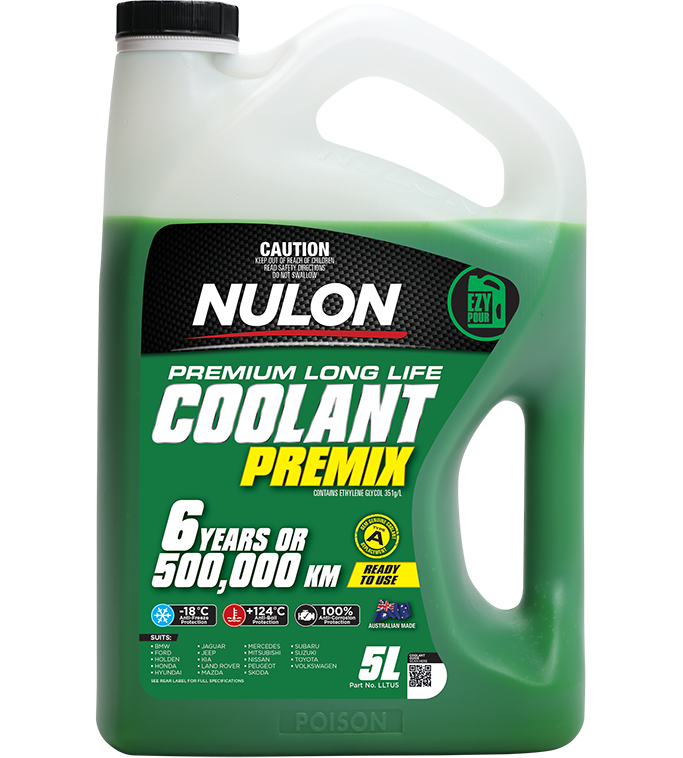 Green Premium Long Life Coolant Premix - Nulon 5L