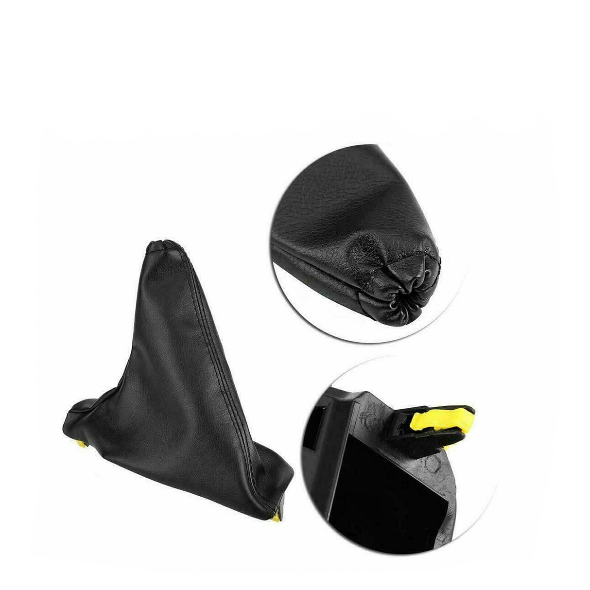 Black Leather Handbrake Cover + T Bar Handle Boot Cover Fit For Ford FPV Falcon FG FGX A/T 2008-2018 BG2A837A1S 8R2Z7210AA LSB-FD001-002 - Machter