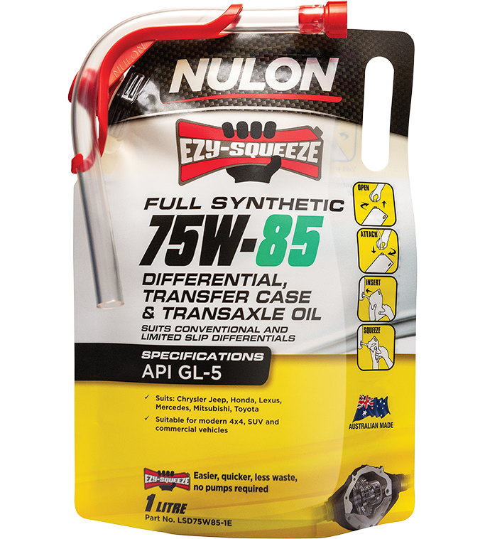 Full Synthetic 75W-85 Differential Transfer Case & Transaxle Oil - Nulon 1L