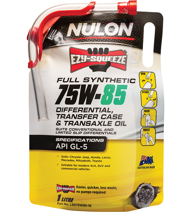 Full Synthetic 75W-85 Differential Transfer Case & Transaxle Oil - Nulon 1L