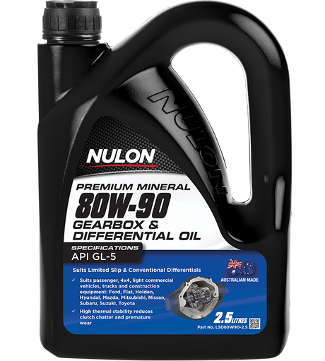 Premium Mineral 80W-90 Gearbox & Differential Oil - Nulon | Universal Auto Spares