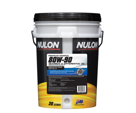 Premium Mineral 80W-90 Gearbox & Differential Oil - Nulon 20L