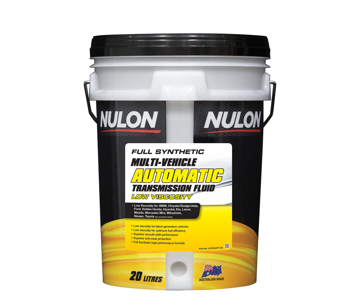 Full Synthetic Multi-Vehicle Automatic Transmission Fluid - Nulon 20L