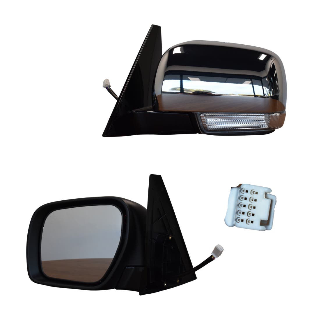 Door Mirror (LHS with Blinker Light) Mitsubishi Pajero NS/NT/NW/NX 2006 - 2021 MBPJ-DOM-73L - Sterling