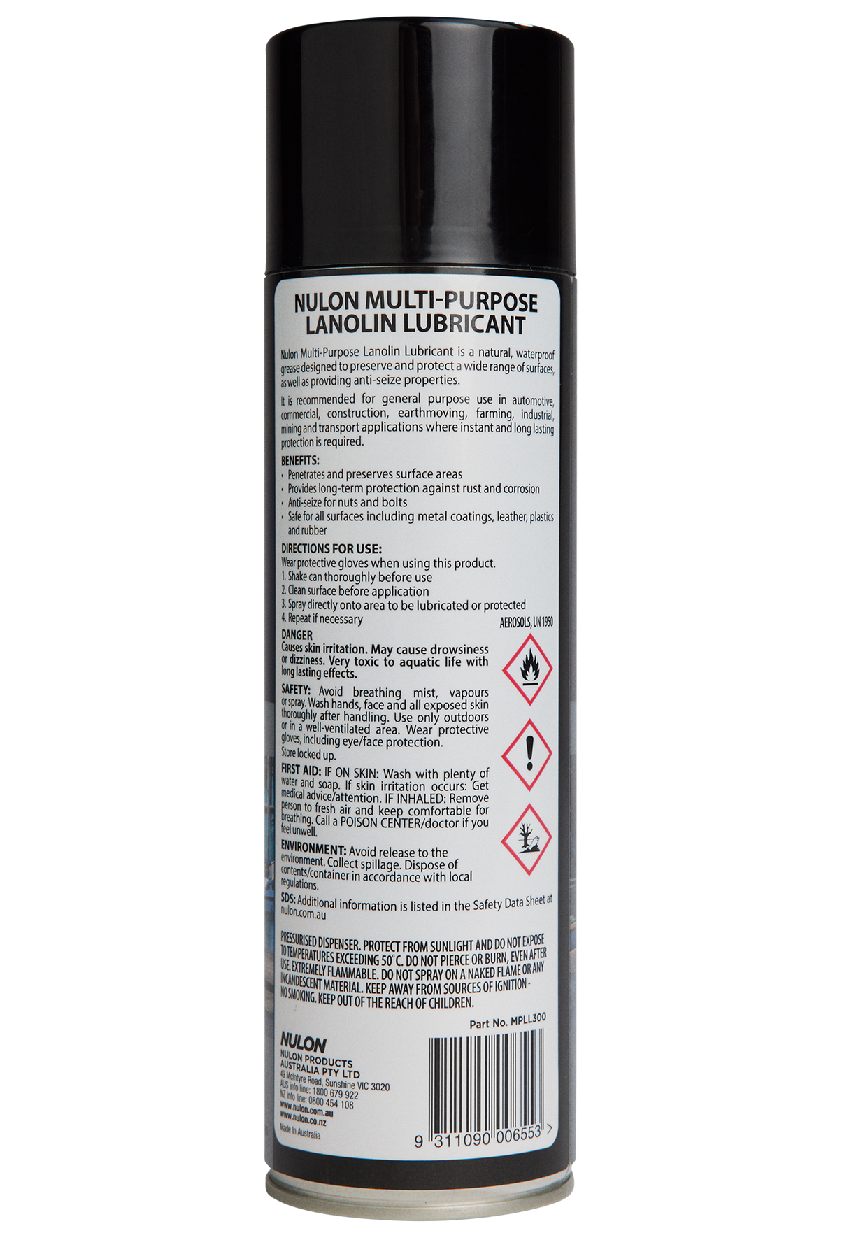 Pro-Strength Multi-Purpose Lanolin Lubricant 300g - Nulon