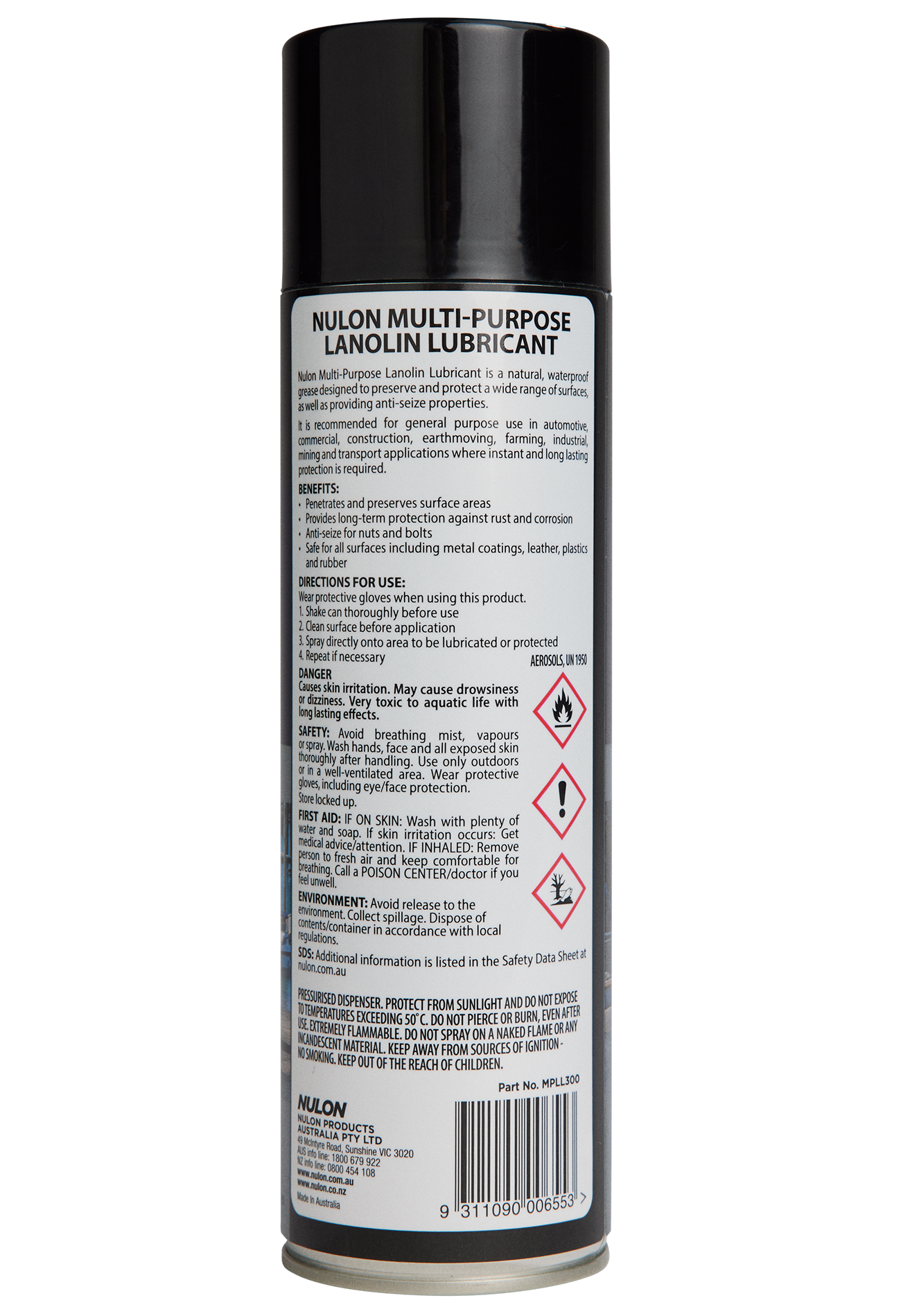 Pro-Strength Multi-Purpose Lanolin Lubricant 300g - Nulon
