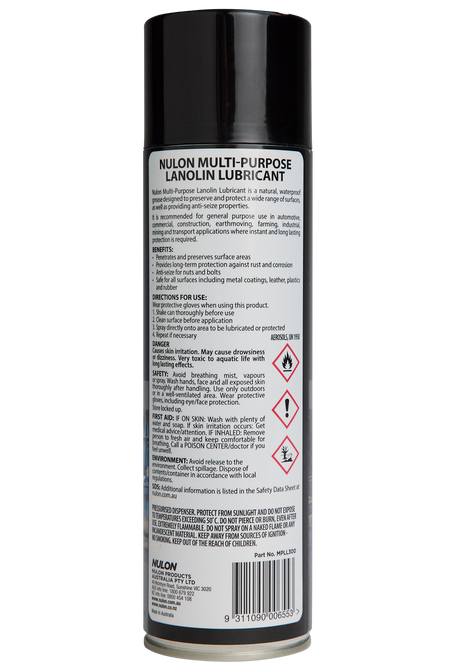 Pro-Strength Multi-Purpose Lanolin Lubricant 300g - Nulon