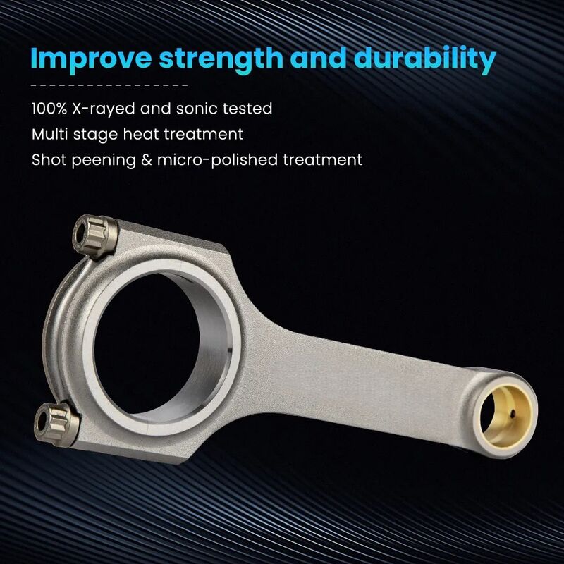 MAX PEEDING RODS 4x Connecting Rod Rods And Bolts Fit For Honda Acura K24A1 K24A2 K24A4 K24A8 2.4L 152mm MPR-CR-HD001 - Machter