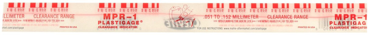 CLEVITE PLASTIGAGE Red .002 .006 MPR1 - Permaseal | Universal Auto Spares