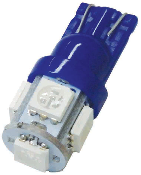 Globe 2 Piece Wide SMD T10P 5 Chips Blue, Red & White - Motolite