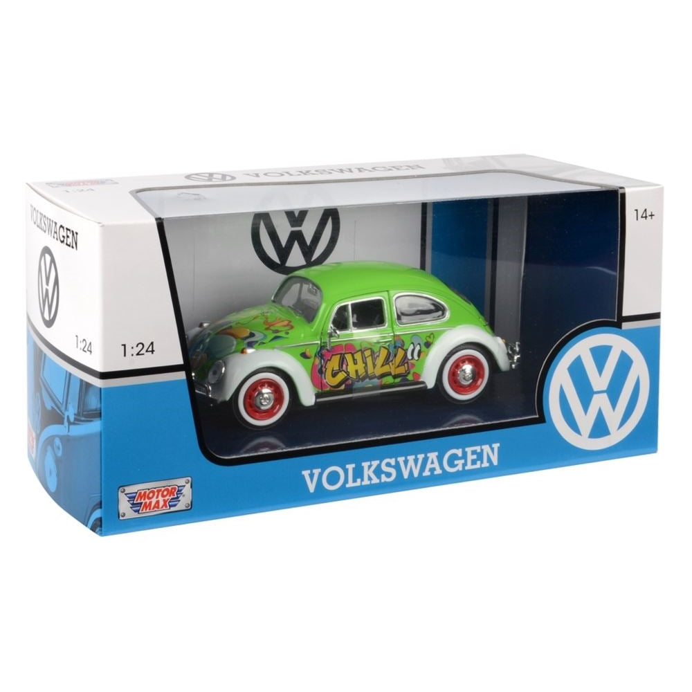 1966 Volkswagen Beetle Chill Graffiti Diecast Model Car 1:24 Scale (Approx. 18–20cm) Collectible | Universal Auto Spares