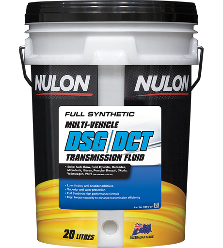 Full Synthetic Multi-Vehicle DSG/DCT Transmission Fluid - Nulon 20L
