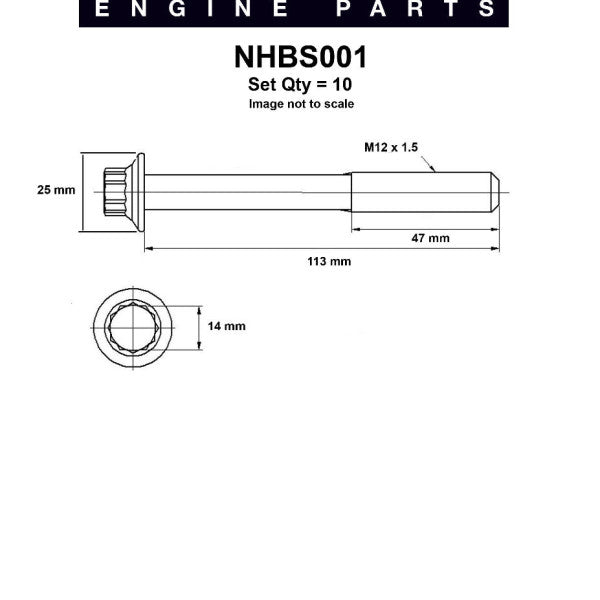 Head Bolt Set MAZDA R2 RF DIESEL NHBS001 - NASON