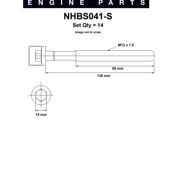 Head Bolt Set FORD EA-AU SPEC MODIFIED NHBS041-S - NASON