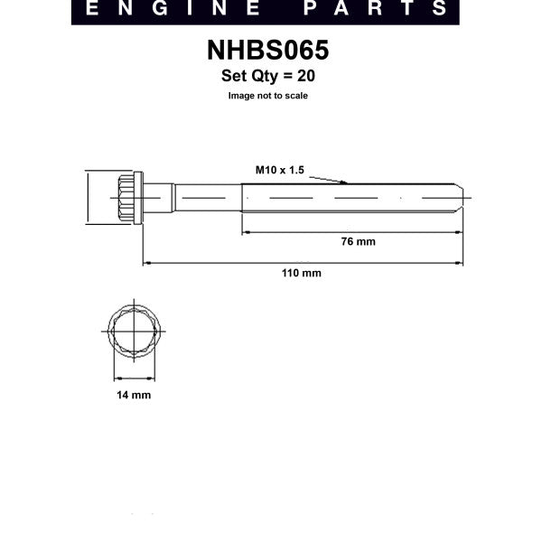 Head Bolt Set TOYOTA 1UZ-FE NHBS065 - NASON