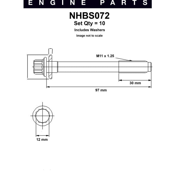 Head Bolt Set MITS 4G64 4G63 HYUN G4JP G4JS NHBS072 - NASON