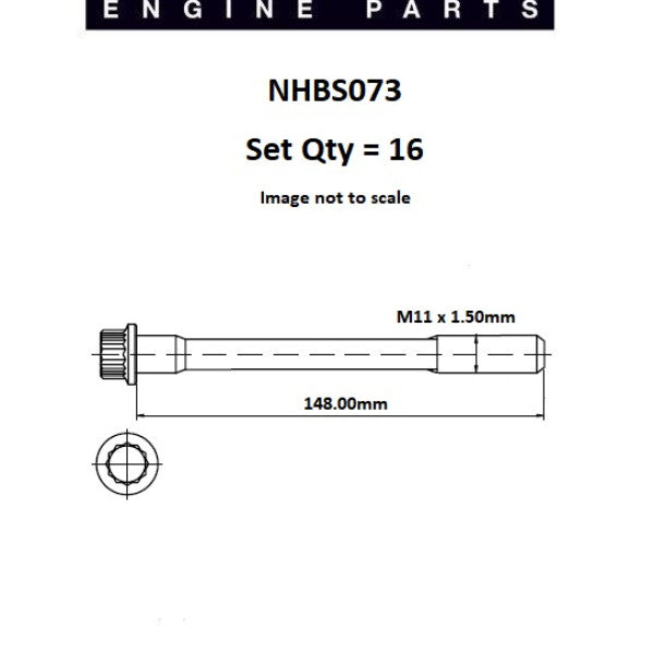Head Bolt Set HYUNDAI G6BA G6BV DOHC 24V NHBS073 - ENGINE PRO