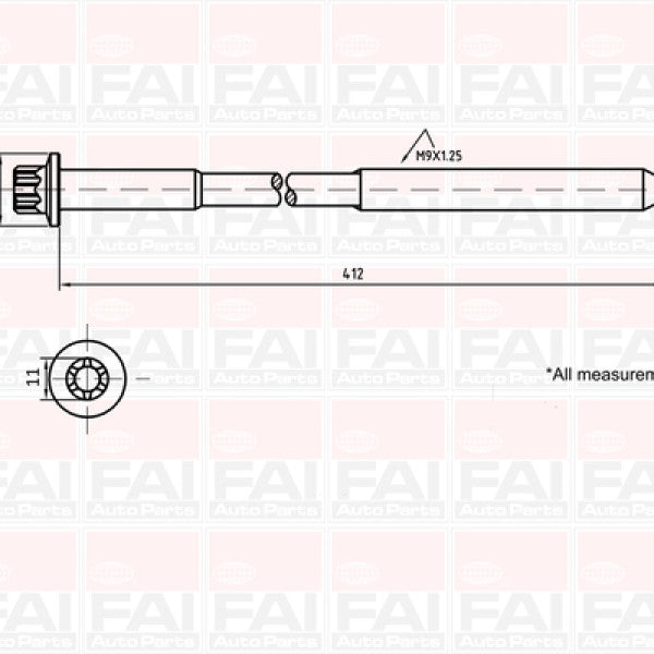 Head Bolt Set ROVER 18K16 DOHC 16V NHBS077 - FAI