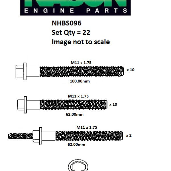 Head Bolt Set FORD 5.0 WINDSOR EFI V8 NHBS096 - ENGINE PRO
