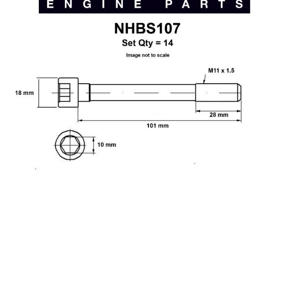 Head Bolt Set NISSAN RB20 RB25DE NHBS107 - NASON