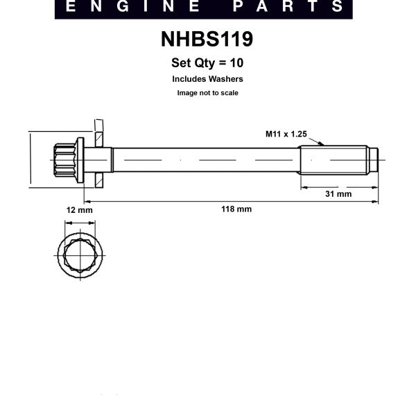 Head Bolt Set MITS 4G64 4G63 SOHC DOHC NHBS119 - NASON