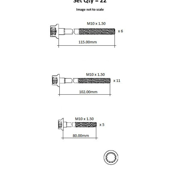 Head Bolt Set SSANGYONG MUSSO OM602/OM662 NHBS138 - FAI
