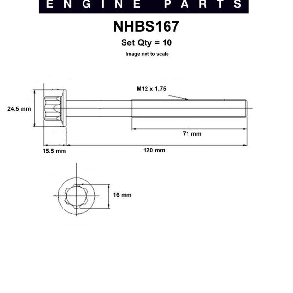 Head Bolt Set NISSAN QR25DE DOHC 16V NHBS167 - NASON