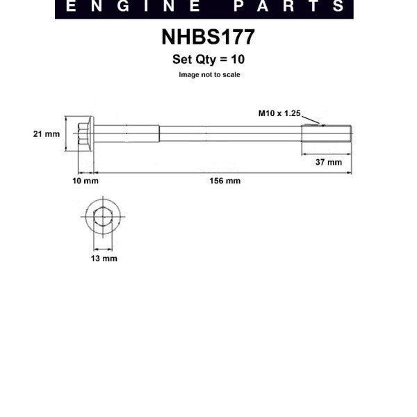 Head Bolt Set HOLDEN F18D3 DOHC 16V NHBS177 - NASON