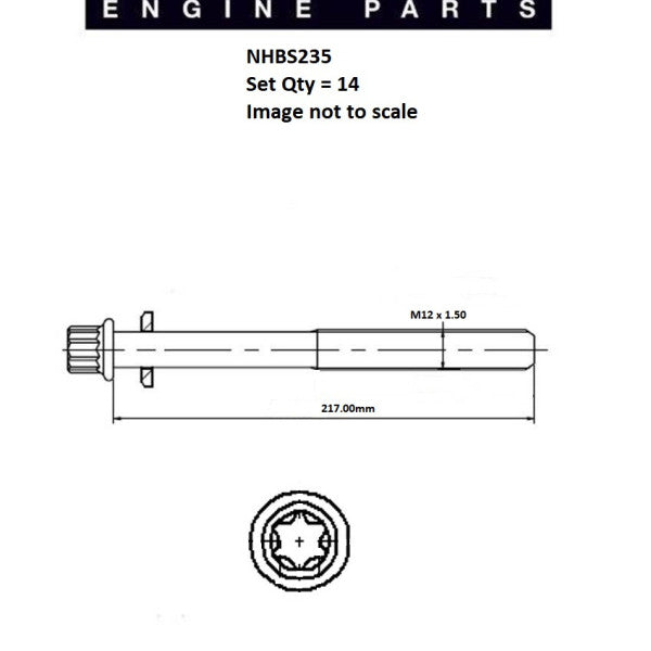 Head Bolt Set BMW M57N2 D30 DOHC 24V Turbo NHBS235 - FAI