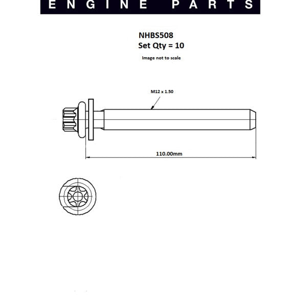 Head Bolt Set PEUGEOT XU10 NHBS508 - FAI