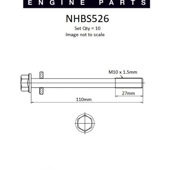 Head Bolt Set NISSAN K21/K25 FORKLIFT NHBS526 - NASON