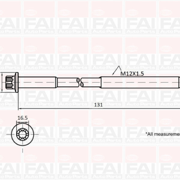 Head Bolt Set NISSAN RENAULT M9R 16V DOHC NHBS528 - FAI