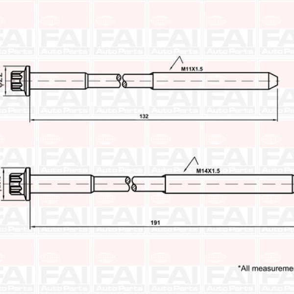 Head Bolt Set FIAT/IVECO F1AE 2.3L DOHC 16V NHBS536 - FAI