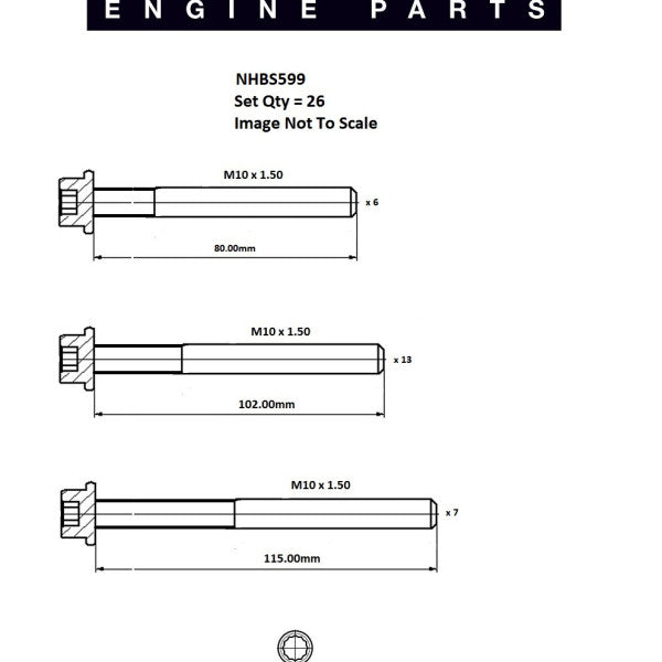 Head Bolt Set MERCEDES BENZ OM603 NHBS599 - PAYEN