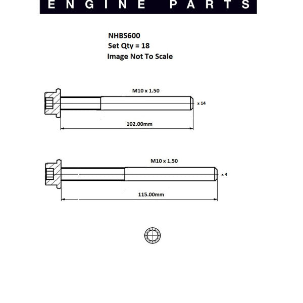 Head Bolt Set MERCEDES BENZ OM615.912 NHBS600 - PAYEN