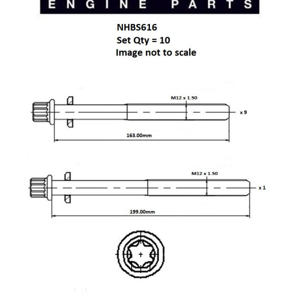 Head Bolt Set HONDA F20A4 F20A6 F22A3 H22/23 NHBS616 - Nason