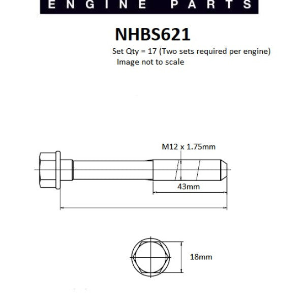 Head Bolt Set CHEVROLET 6.2L 6.5L DIESEL V8 NHBS621 - NASON