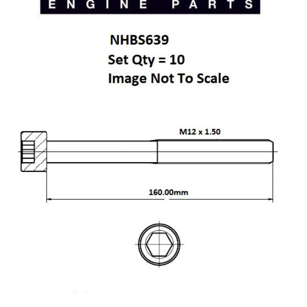 Head Bolt Set MAZDA RF 16V SOHC NHBS639 - FAI