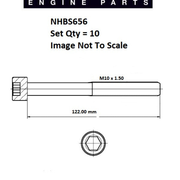 Head Bolt Set NISSAN HR12DE HR15DE HR16DE NHBS656 - FAI