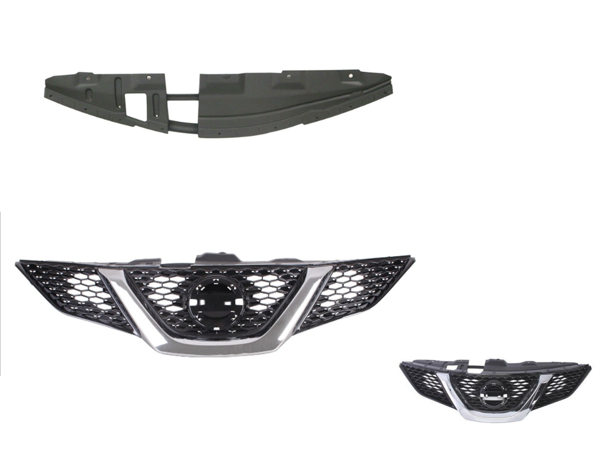Front Grille (Black/Chromed) Nissan Qashqai J11 2014 - 2017 NSQQ-GRI-03F - Sterling