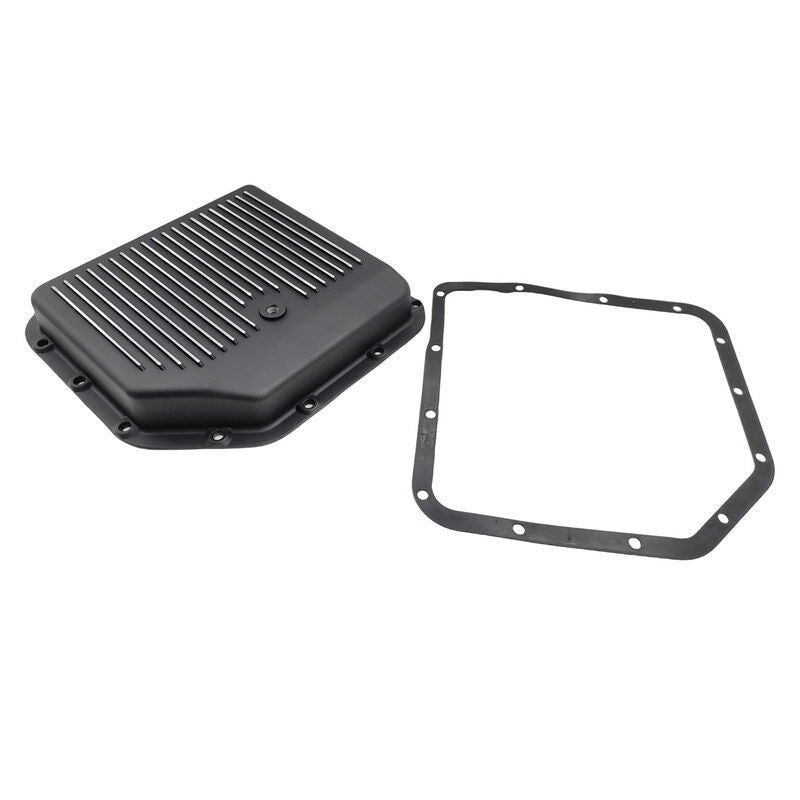 Automatic Transmission Oil Pan Aluminum Finned Black GM Turbo TH350 Extra Capacity - Machter