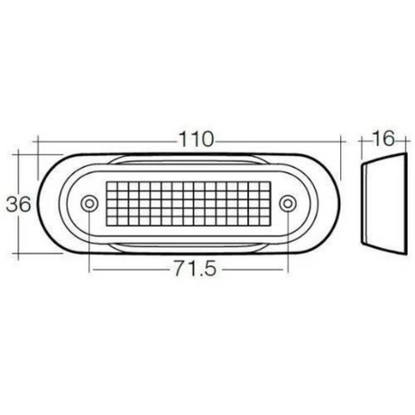 10-30 Volt Model 8 LED Front End Outline Marker Lamp (White) - Narva | Universal Auto Spares