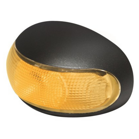 Amber LED Cab Marker Lamp Black Plastic Housing - HELLA | Universal Auto Spares