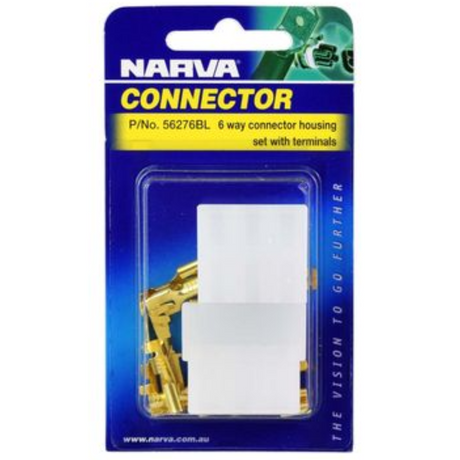 6 Way Male Quick Connector Housing with Terminals - Narva