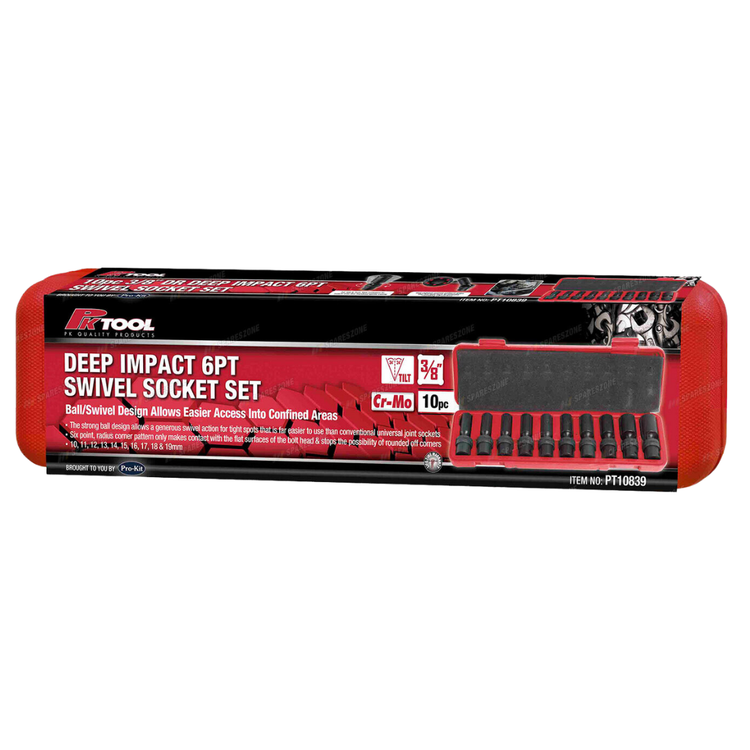Deep Impact 6 Point Swivel Socket Set - PKTool