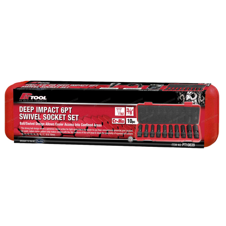 Deep Impact 6 Point Swivel Socket Set - PKTool