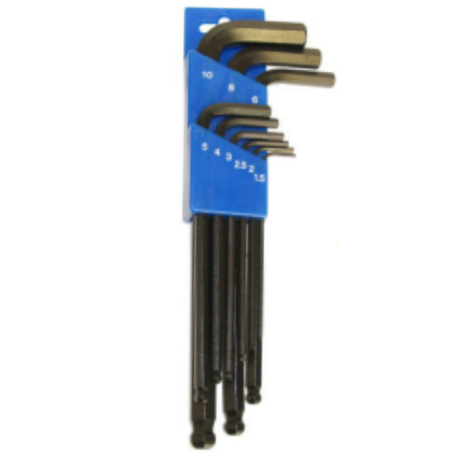 Metric Ball Head Hex Key Wrench Set 11 Piece - Tool King