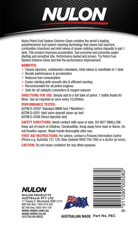 Pro-Strength Petrol Fuel System Extreme Clean 500mL - Nulon